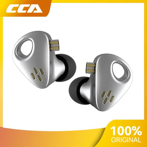 Auriculares CCA CXS, auriculares con cable de aluminio y metal, subwoofer para juegos de música montado en la oreja de alta fidelidad, diseño de flujo de aire físico de túnel de viento