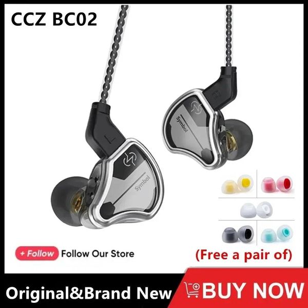 Auriculares CCZ BC02 Auriculares con cable Auriculares con controlador dinámico Calidad de sonido de fidelidad de alta calidad Monitor de oído Auriculares con cancelación de ruido KZ