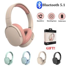 Écouteurs Audio stéréo coloré Mp3 Bluetooth, casque sans fil, Support d'écouteurs, carte SD avec micro, écouteurs pour iPhone