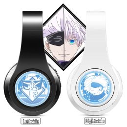 Casque Cosplay Gaming Casque Anime Jujutsu Kaisen Gojou Satoru Casque Bluetooth Casque Cadeau Plug in Carte et FM pour IOS ANDROID