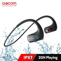 Écouteurs d'écouteurs Dacom Bluetooth pour sports IPX7 Écouteur sans fil imperméable Running Headset AAC 20H Music Earbuds ENCr