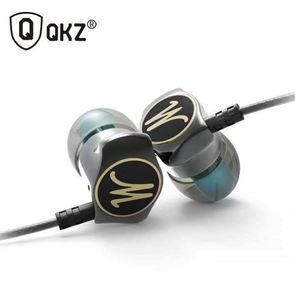 Écouteurs intra-auriculaires HiFi, écouteurs métalliques, écouteurs intra-auriculaires stéréo QKZ X10, casque d'écoute en alliage de Zinc, antibruit, DJ