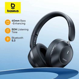 Écouteurs d'écouteurs BaseUS Bass 30 MAX EVOILES SANS WIRESS BLUETOOTH 5.3 40 mm Bass amélioré Diaphragm 50H Ultra Low Delay Earphones S24514