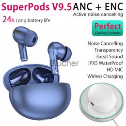 Écouteurs Écouteurs Meilleure puce BES SuperPods V75 V95 Pro 30 3 2 ENC ANC TWS Écouteurs sans fil Annulation du bruit Bluetooth 53 Casque 1562M Écouteurs x0718