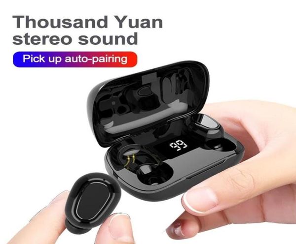 Écouteurs d'écouteurs L21 Pro TWS Bluetooth Earphone Wireless 9D stéréo Musique inférieure Écouteurs avec micro pour micro pour smartphones1560088