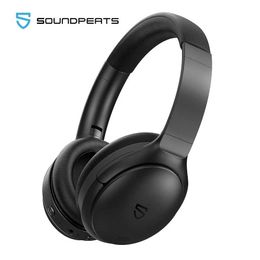 Écouteurs d'écouteurs Soundpeet Soundpeets Active Noise Annulation Écouteurs Wireless Écouteurs Bluetooth 40H Time de jeu Ajustement Certe Clear Call S24514