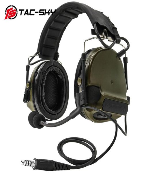 Auriculares Auriculares TAC-SKY COMTAC Diadema desmontable Orejeras de silicona Reducción de ruido Auriculares tácticos COMTAC III 2211018213812