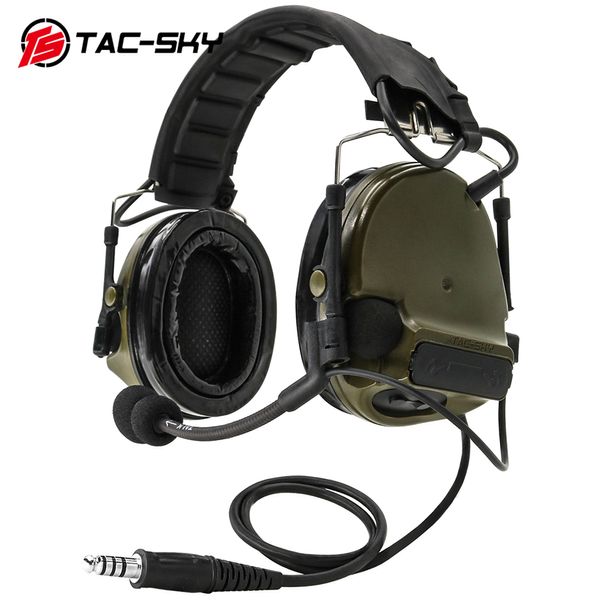 Auriculares Auriculares TAC-SKY COMTAC Diadema desmontable Orejeras de silicona Reducción de ruido militar Auriculares tácticos COMTAC III 221101