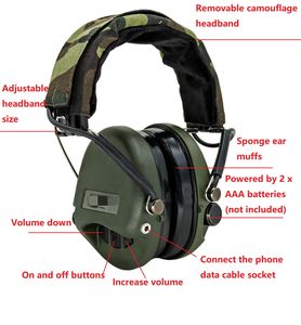 Hoofdtelefoons oortelefoons TCIEadset Tactical Airsoft Msasordin Hoofdtelefoon Jacht elektronische gehoorbescherming Ruisreductie Schieten Tactische headset 221101