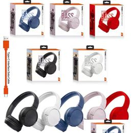 Écouteurs écouteurs Le T710Bt convient au casque sans fil Bluetooth JBL Carte basse Musique Casque de sport Drop Delivery Elect Dhqx7