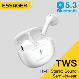 Auriculares ESSAGER Bluetooth Aurphones 5.3 Auriculares inalámbricos Auriculares TWS TWS Semiineal Sports Mini auriculares con micrófono para todos los teléfonos