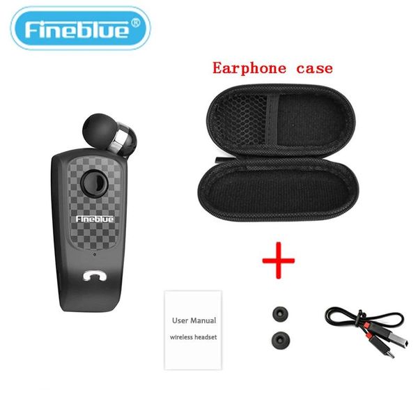 Écouteurs Fineblue F PLUS sans fil rétractable portable mini casque Bluetooth appels rappeler vibration usure clip sport en cours d'exécution écouteur