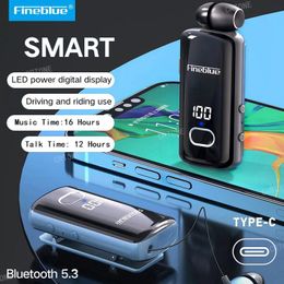 Fineblue F580 Bluetooth V5.3 écouteur sans fil rétractable Portable casque appels rappeler Vibration Sport course casque K55 F520