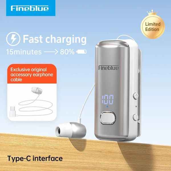 Écouteurs FineBlue F580 Pro 2 câble d'écouteur stéréo écouteurs Bluetooth de sport avec suppression de bruit de microphone/rappel d'appel de casque sans fil