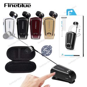 Casque FineBlue FV3 Mini oreilles de casque Bluetooth sans fil dans Lotus avec des écouteurs à clip de fil Hands Earbuds Coffre-écouteur rétractable