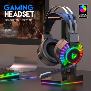 Hoofdtelefoon G105 RGB LED 3,5 mm bekabelde gaming-headset Surround Sound Stereo Ruisonderdrukkende gaming-hoofdtelefoon met microfoon voor pc-laptop