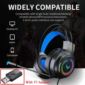 Hoofdtelefoon G58 Gaming -headset Wired PC Gamer Hoofdtelefoon 7.1 Surround 4D Stereo Laptop -oortelefoons met Microfoon 7 Color RGB voor PS4 Xbox