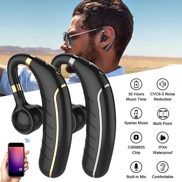 Auriculares GDLYL Bluetooth 5.0 Auriculares deportivos Mini auriculares inalámbricos Auriculares manos libres Auriculares de música para teléfono IOS Android