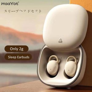 Hoofdtelefoon Haayot True Wireless Sleep Oordopjes Bluetooth -hoofdtelefoon in het oor voor Slaap lichtgewicht en comfortabel ultra klein stereo -geluid