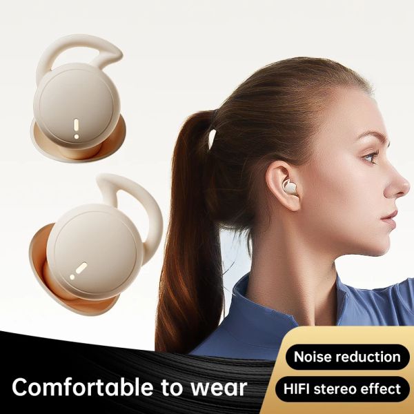 Auriculares Invisible Sleep Auriculares inalámbricos Bluetooth 5.3 Mini auriculares IPX5 Auriculares impermeables con cancelación de ruido y control táctil con micrófono