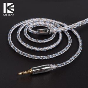 Hoofdtelefoon KBEAR 16 Core Verbeterde Verzilverde Koperen Kabel 2.5/3.5/4.4 MM Met MMCX/2pin/QDC TFZ Voor KZ ZS10 ZSN ZSX BLON BL03 Oortelefoon