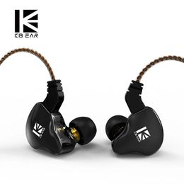 Koptelefoon KBEAR KS2 Hi Res Hybrid 1DD + 1BA Oortelefoon In Ear Hi Fi Muziek Oordopje Met 0,78 mm pin TFZ Afneembare connector Oordopjes met microfoon