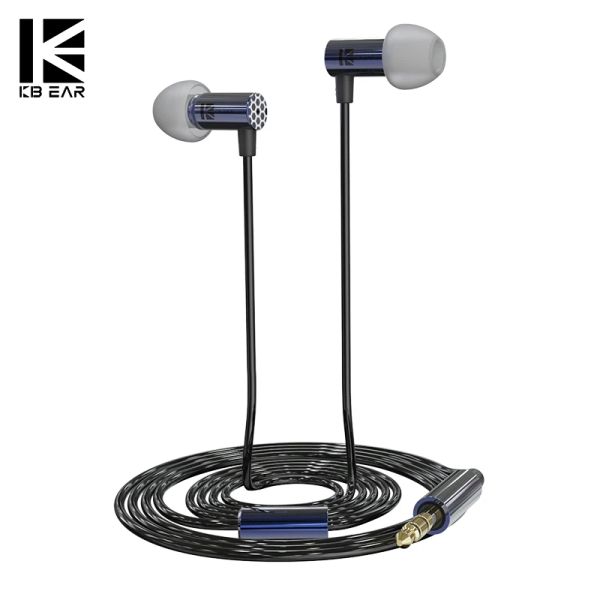 Écouteurs Kbear Little Q câblées dans l'oreille Hifi écouteurs pour iPhone Android Metal 6 mm Composite Diaphragm Sleep Earbuds iem casque avec micro