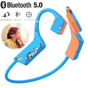 Headphones Kids Bone Conduction Headphone Bluetooth 5.0 Carton Cartoon Cochet Wireless Headphone With Mic for Study Music Calling