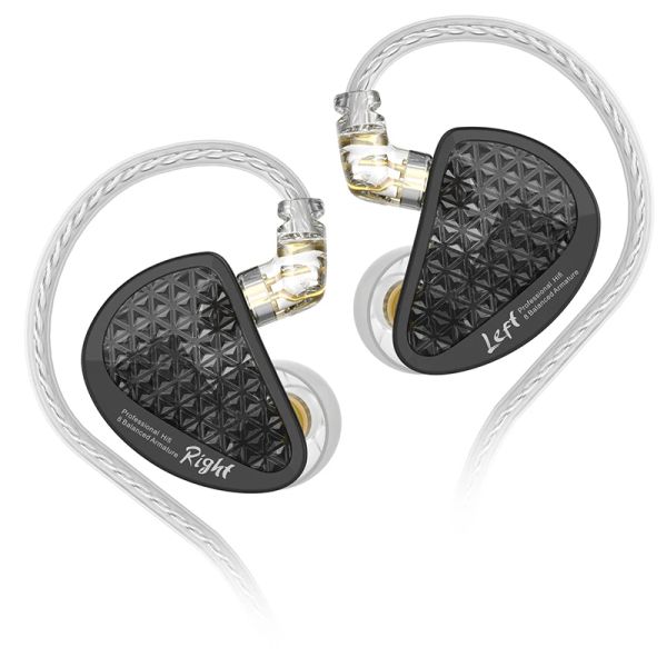 Écouteurs KZ AS16 Pro dans les écouteurs d'oreille 16ba Balanced Armature HiFi Bass Monitor
