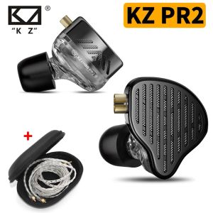 Écouteurs KZ X HBB PR2 Elecphone à double cavité à double cavité avec écouteur de musique câble Hifi Bass Monitor Earbuds Sport Headset KZ Edx Pro