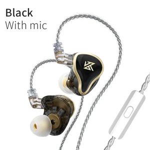 Écouteurs KZ ZAS HIFI INEAR HIFI CONDUCTION Best IEMS COVEPHONES 16 UNITÉS MONITEUR 7BA + 1DD 10 mm Pilotes hybrides Dynamique Bass Amélioration avec micro avec micro