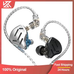 Écouteurs KZ Zax 7ba 1DD HYBRIDE ECORPHONES INEAR 16 UNITÉ MUSIQUE SPORT CASSET HIFI MÉTAL BASS PLUGS POUR ZSX EDX ASX ZS10 PRO ZSN Z1 S2