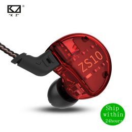 Auriculares KZ ZS10 1DD+4BA 4BA+1DD HIFI Auriculares híbridos Inear Auriculares deportivos con cancelación de ruido Cable de repuesto AS10 BA10 ZST ZSN