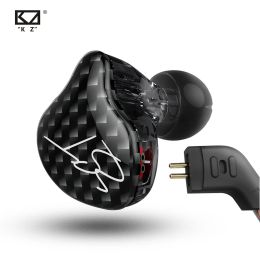 Écouteurs KZ ZST Black Armature Dual Driver Earphone Câble détachable dans l'oreille moniteurs audio Isolations Hifi Music Sports Eorersbuds