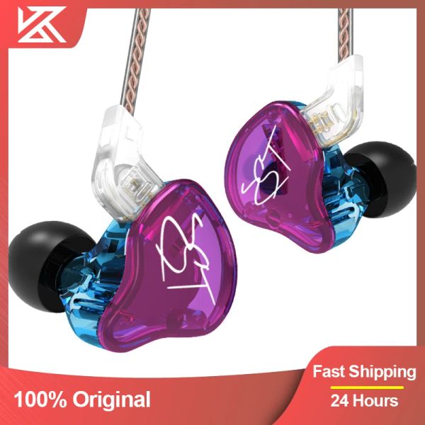 Écouteur KZ ZST Pro X dans l'oreille Electone Hybride Headset Hifi Bass Bass Annulation Colorful Elewss with Mic Remplaced Câble pour ZSN ZSX ZS3