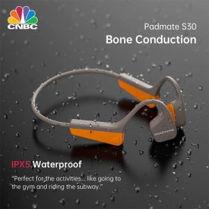 Headphones Legnit Padmate S30 Bone Conduction Openear Sport Earbuds IPX5 Affiche de la batterie longue étanche Bluetooth 5.0 Headsets Light