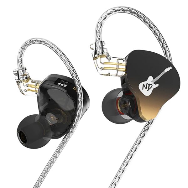 Auriculares ND DD3 HIFI In Ear Monitor Auriculares con cancelación de ruido Auriculares con enchufe de 3,5 mm Tono ajustable Deportes Correr Auriculares dinámicos con cable