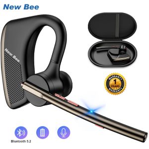 New Bee M50 Casque Bluetooth sans fil 5.2 Écouteurs avec double micro Écouteurs mains libres CVC8.0 Écouteur antibruit