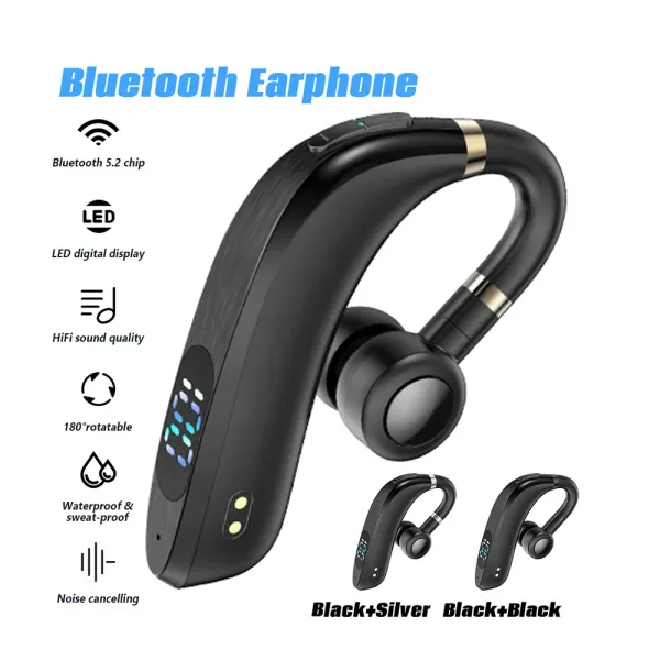 Écouteurs Nouvelles entreprises Bluetooth Compatible Earphone Spirofroping Wireless V5.2 Earpiece avec HIFI STÉRÉO SON RÉDUCTION DU NORT