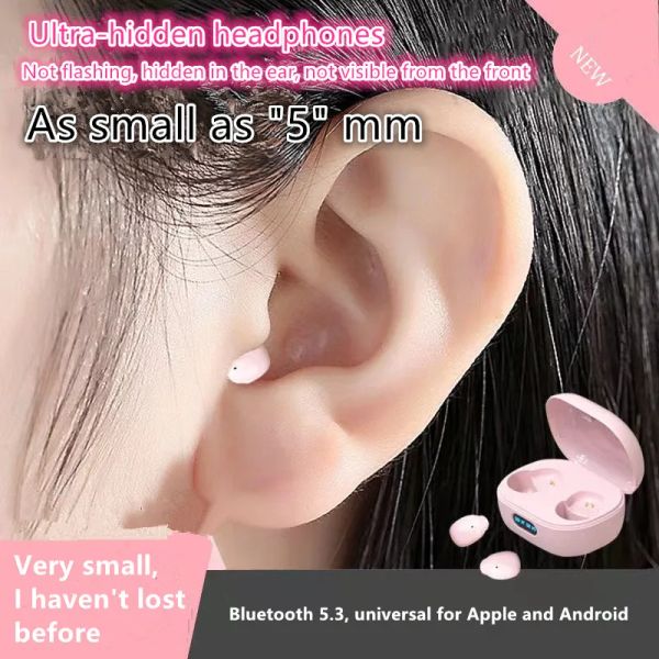 Écouteurs Nouveau mini véritable casque Bluetooth sans fil une oreille deux oreilles ultra cachées sous-miniatures semi-intra-auriculaires modèles intelligents pour hommes et femmes