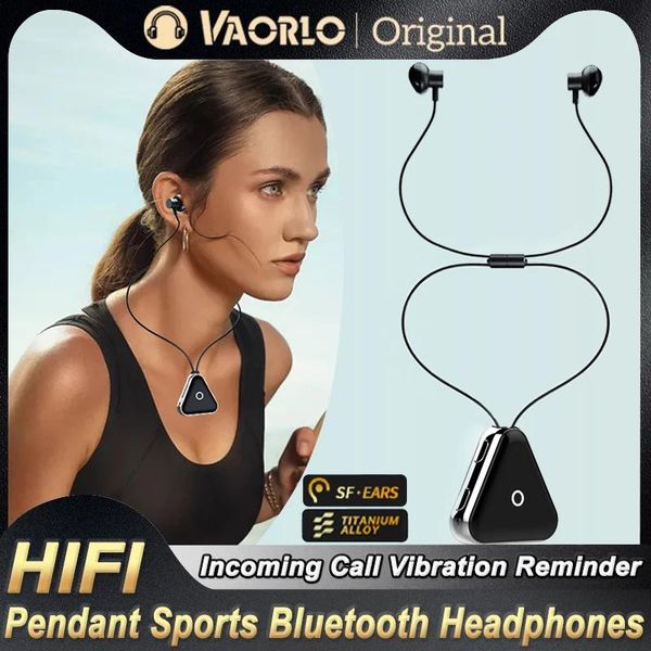 Headphones Nouveau pendentif casque Bluetooth 5.3 appel entrant rappel de Vibration casque HIFI stéréo licou cou sport magnétique écouteur