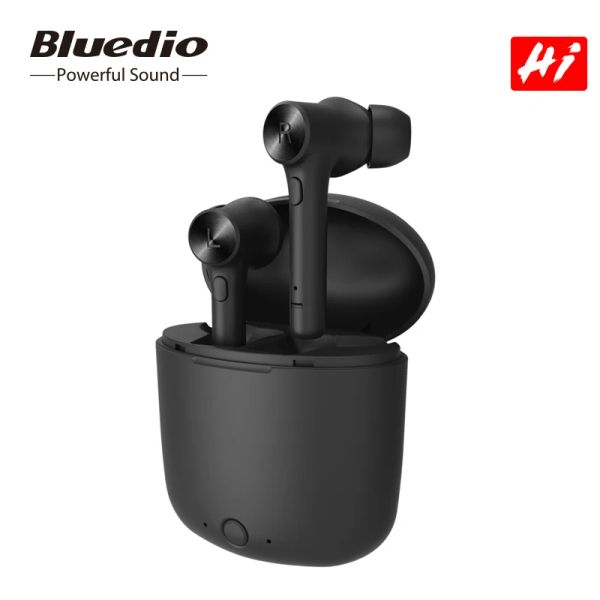 Écouteurs Original Bluedio Hi TWS sans fil Bluetooth écouteur 5.0 HiFi stéréo sport écouteurs casque avec boîte de chargement pour iOS Android