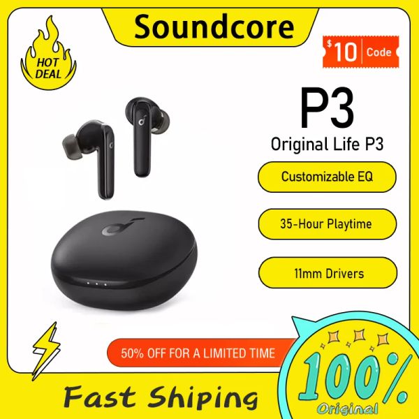 Écouteurs d'origine Soundcore Life P3 sans fil Bluetooth écouteurs écouteurs de sport TWS suppression active du bruit pour iPhone 14 Pro