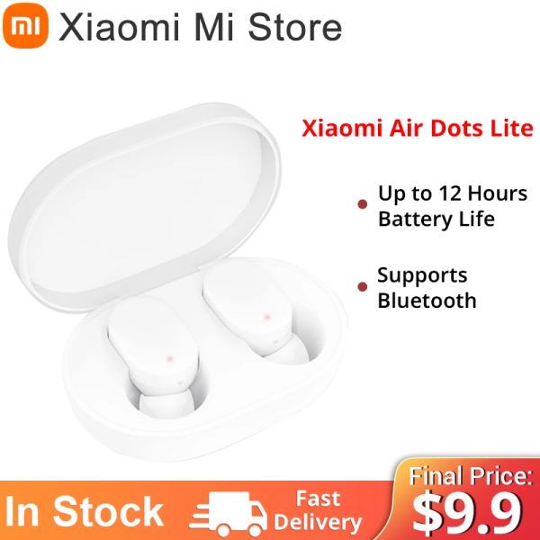 Casque d'origine Xiaomi Air Dots Lite écouteur Bluetooth casque 12 heures d'autonomie prend en charge le son stéréo à deux canaux