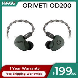 Écouteurs ORIVETI OD200 Exclusive à propos de 9,8 mm Dynamic Driver HiFi IEMS CNC Music Metal Misted dans le moniteur d'oreille avec un bouchon 3in1