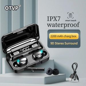 Écouteurs OTVP TWS F9 BLUETOOTH EARPHONE BLUETOOTH STÉRÉO EN CASSE SANSE WIRESSE pour le casque d'appel binaural Xiaomi 5.0