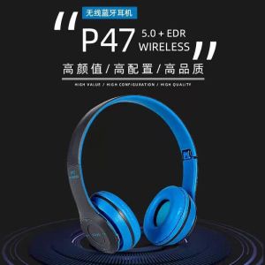 Hoofdtelefoon P47 Wireless Headphones Bluetooth 5.0 oortelefoons Bass Hifi Stereo Headset 78ms Lage latentie voor muziekgaming 60h Speeltijd