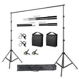 Hoofdtelefoons Fotografie Ondersteuningssysteem Verstelbare achtergrond Statief Foto Studio Kits Chromakey Green Screen Backdrops Frame achtergrondstandaard