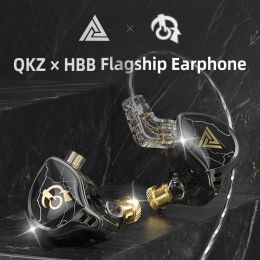 Koptelefoon QKZ X HBB In-ear Bedraad IEM HIFI Oortelefoon Monitor TitaniumCoated Diafragma Dynamische driver HiRes met microfoon Afneembare audiokabel