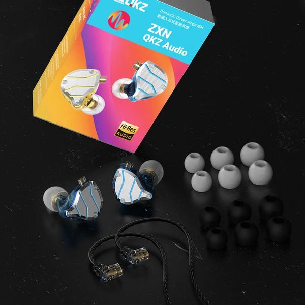 Écouteurs QKZ ZXN 3.5mm filaire écouteur stéréo son casque détachable 2pin ligne contrôle ordinateur téléphone portable musique casque avec micro
